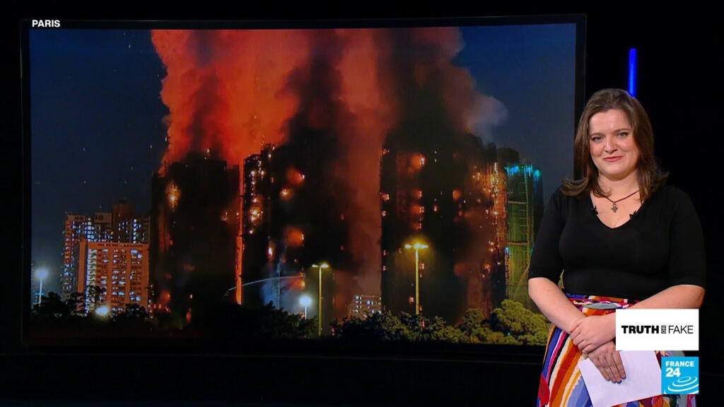 Hong Kong fire: Misinformation targets firefighters and bamboo scaffoldings