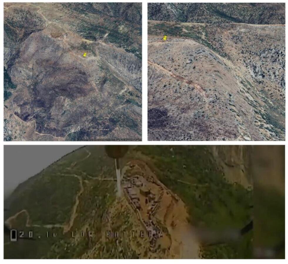 La rédaction des Observateurs a pu géolocaliser l'attaque de drone sur une montagne située à proximité de la ville d'Amadiye.