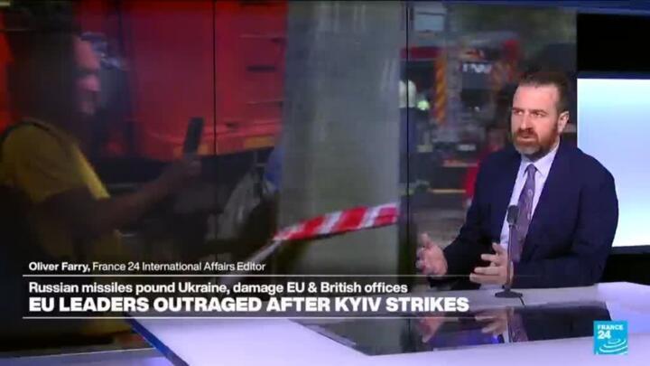 Russian missiles pound Ukraine, damage EU and British Council offices