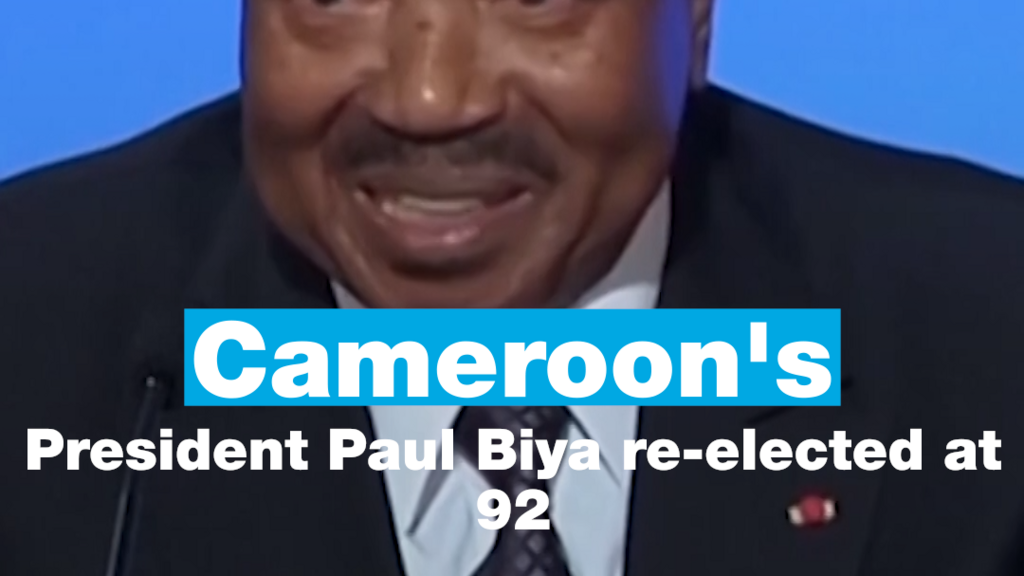 Cameroon's president re-elected at 92