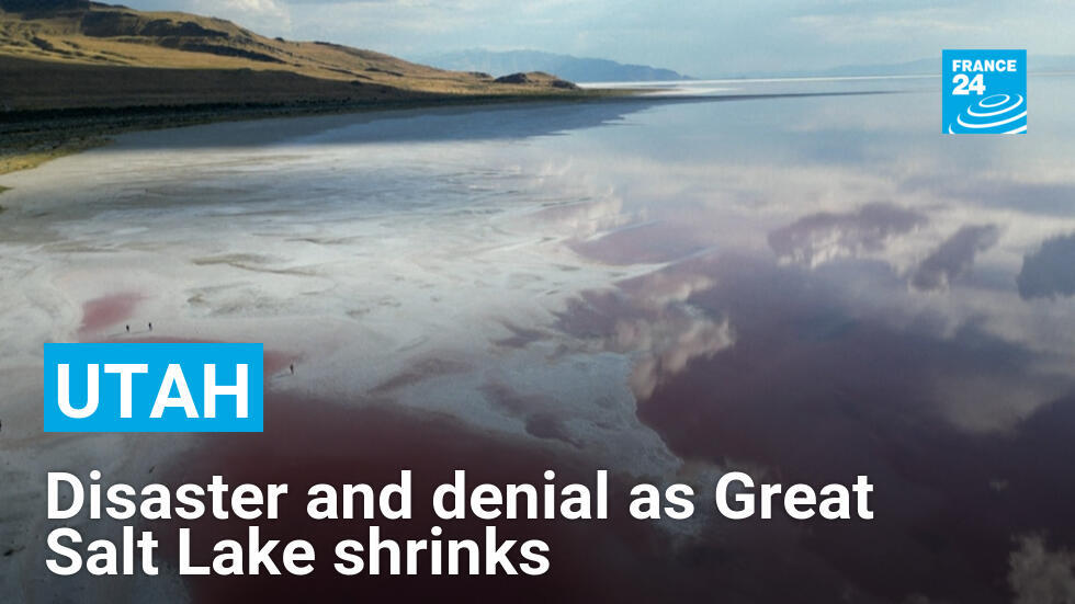 The Great Salt Lake in Utah, USA.