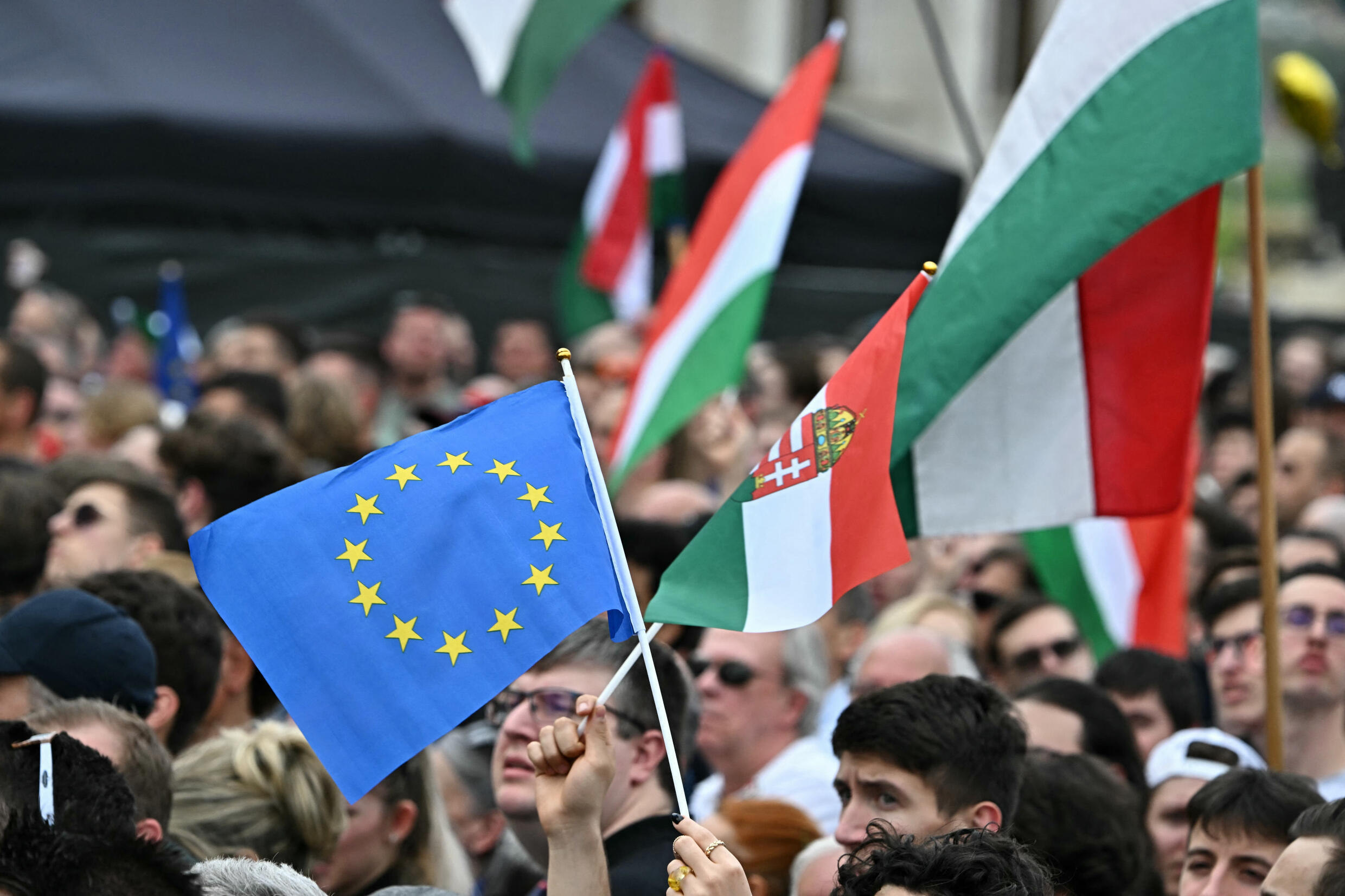 ‘Hungarians rise’: Tens of thousands protest against PM Orban in Budapest
