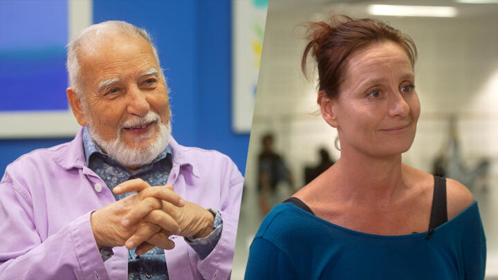 Writer and painter Tahar Ben Jelloun, and dancer and choreographer Salima Moumni.