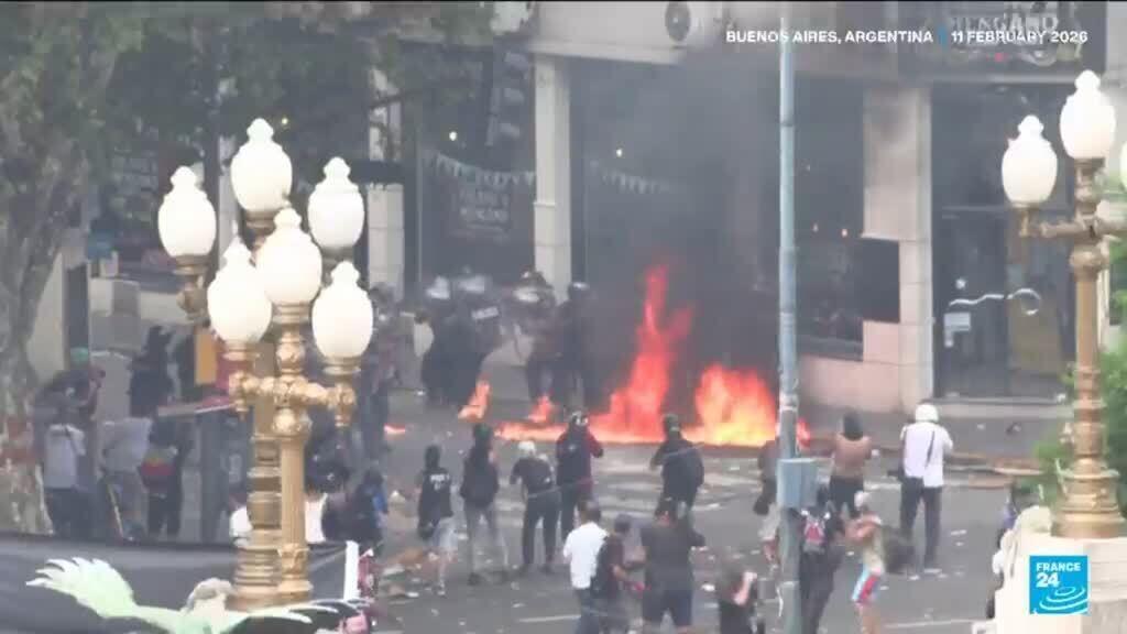 Protests turn violent as Argentina debates labour overhaul