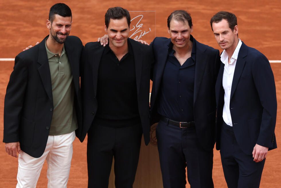 The 'Big Four' were reunited for Rafael Nadal's ceremony on Sunday