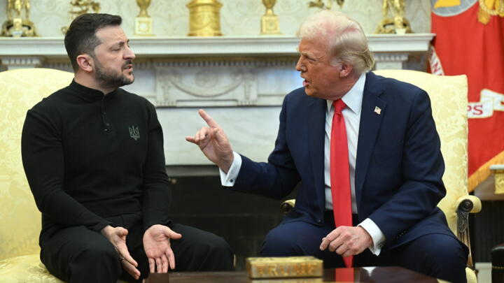 [File photo] US President Donald Trump and Ukrainian President Volodymyr Zelensky meet in the White House on February 28, 2025.