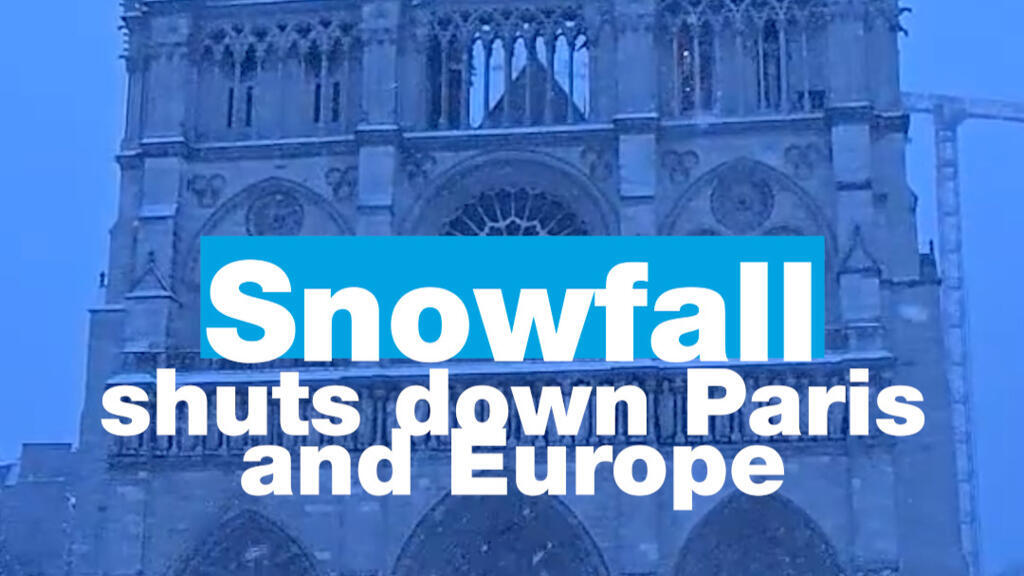 Snowfall shut downs Paris and northern Europe