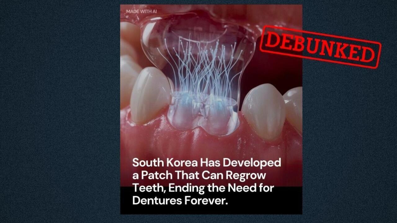 No, this South Korean patch can't regrow teeth