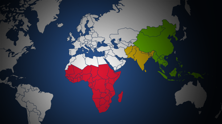 Extreme poverty around the world