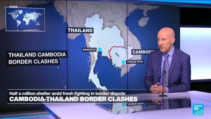 Thailand-Cambodia border clashes displaces hundreds of thousands