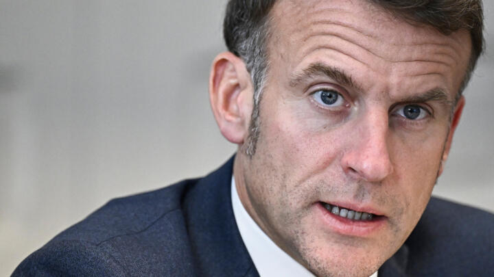 French President Emmanuel Macron during a video conference on Ukraine at the Élysée Palace in Paris, France, on November 25, 2025.