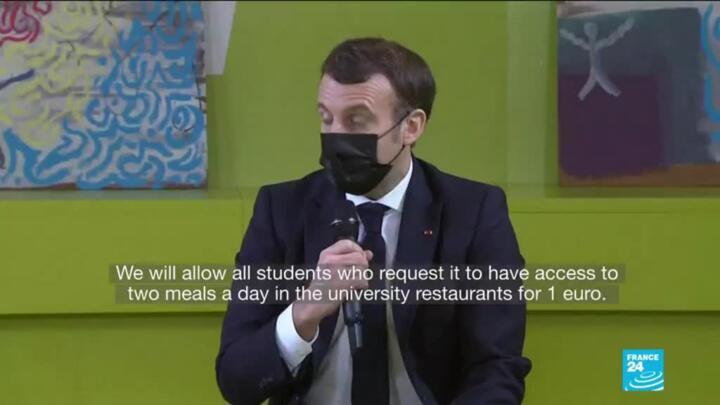 France’s Macron promises discounted meals to students amid growing economic distress due to Covid-19