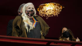 Folk music legend Joni Mitchell attends  the 44th Kennedy Center Honors at the John F. Kennedy Center for the Performing Arts in Washington, DC, on December 5, 2021.