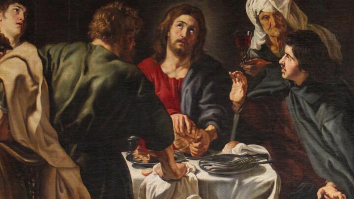 “The Disciples of Emmaus” by Dutch painter Peter Paul Rubens, at the church of Saint-Eustache in Paris.