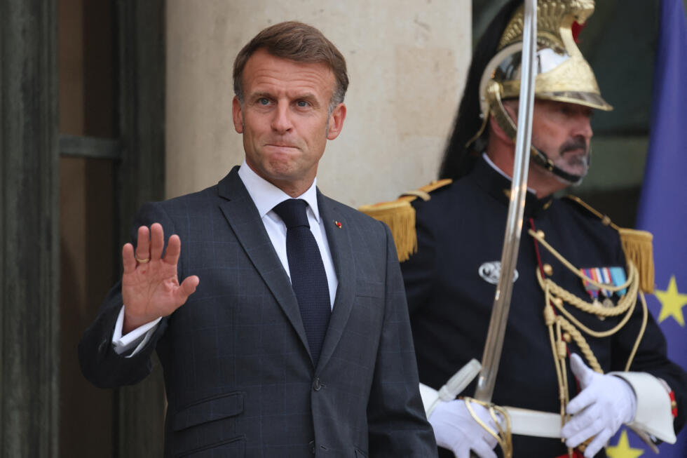 Le président français Emmanuel Macron lors de la visite du président ukrainien Volodymyr Zelensky en France, à l'Élysée, le 3 septembre 2025.
