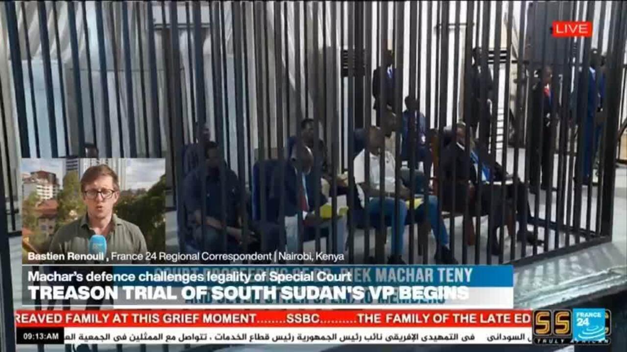 South Sudan: Riek Machar’s defense challenges legality of special court in treason trial