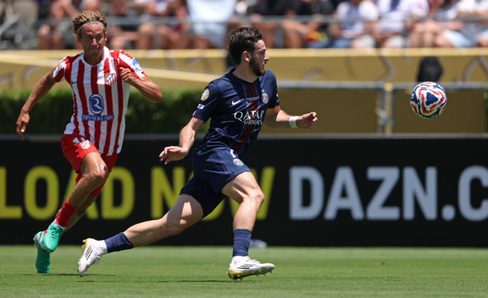 Kvicha Kvaratskhelia double passeur pour Paris contre l'Atletico Madrid au Rose Bowl, le 15 juin 2025.