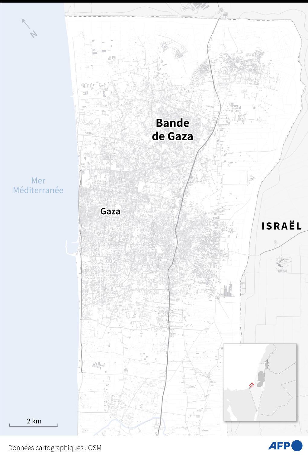 Le nord de la bande de Gaza