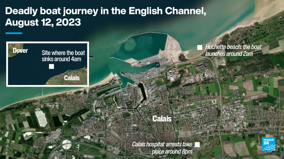 Mapping the deadly boat journey across the English Channel.