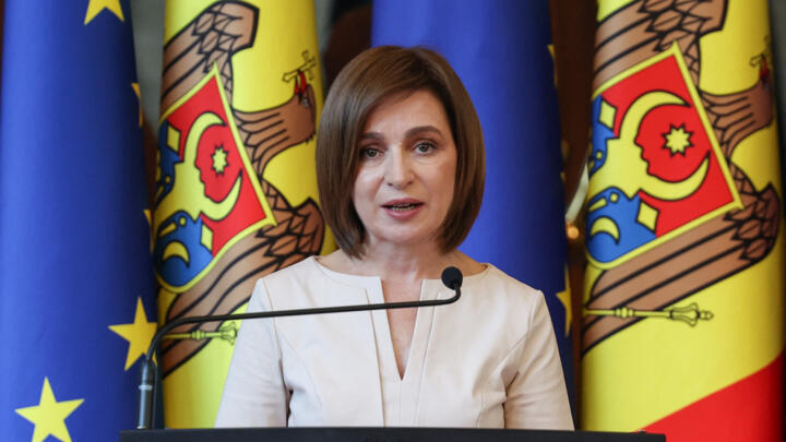 President of Moldova Maia Sandu attends a press conference at the and of EU-Moldova Summit in Chisinau July 4, 2025. The summit is a key opportunity to highlight the strategic importance of Moldova’s future within the EU and the strength of our cooperation at a pivotal moment in the country’s democratic development and European trajectory.
