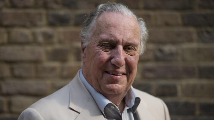 British writer Frederick Forsyth poses for a portrait in London on September 13, 2016.