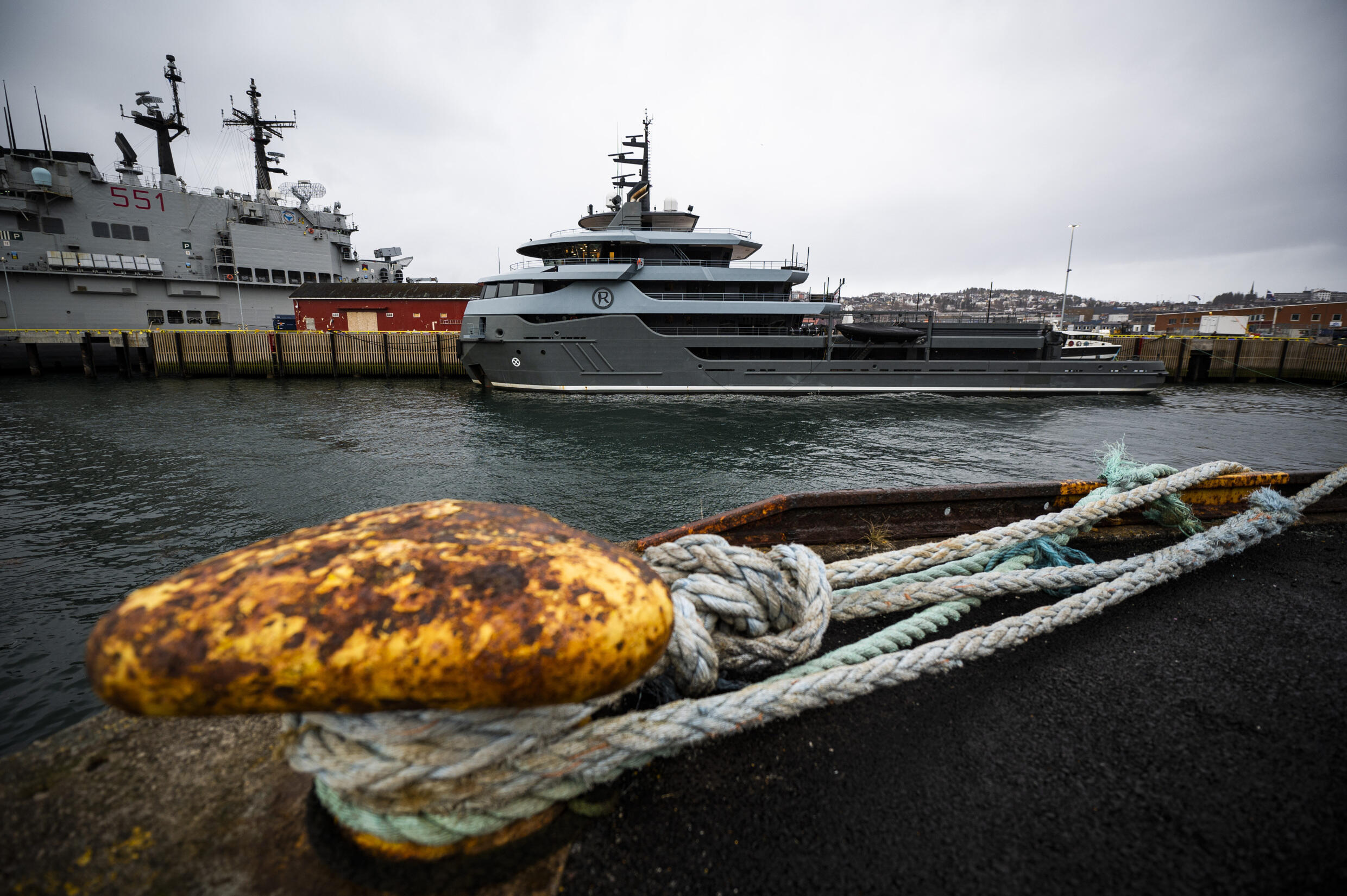 During the time it has been stranded in Norway's far north, the Ragnar has seen NATO warships participate in the Cold Response 2022 exercise