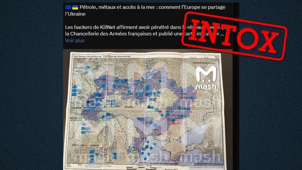 Un plan d’occupation de l’Ukraine attribué à l’armée française ? Un faux truffé de fautes
