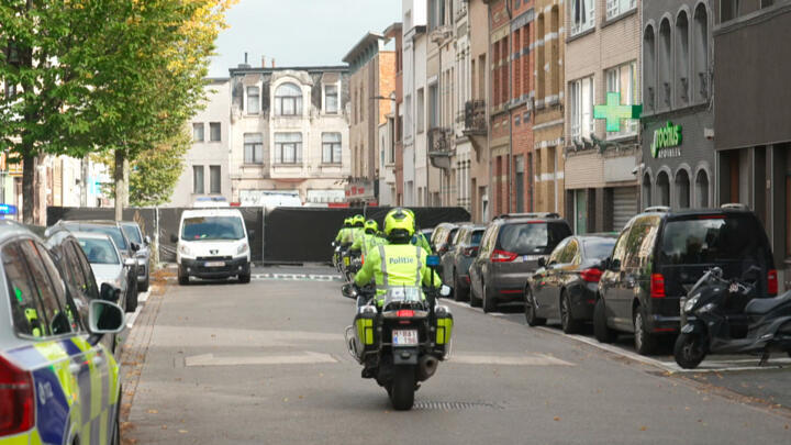 Police conduct an investigation in Antwerp, Belgium, October 9, 2025.