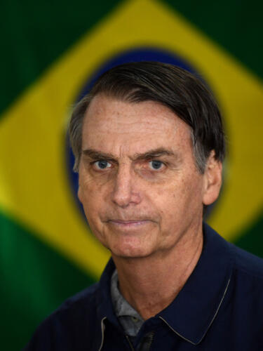 L'ex-président brésilien Jair Bolsonaro, à Rio de Janeiro le 7 octobre 2018.