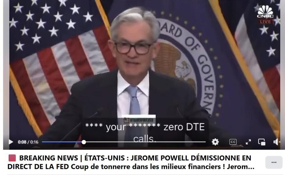 Cette vidéo de l’annonce de la démission de Jerome Powell a été générée par IA.