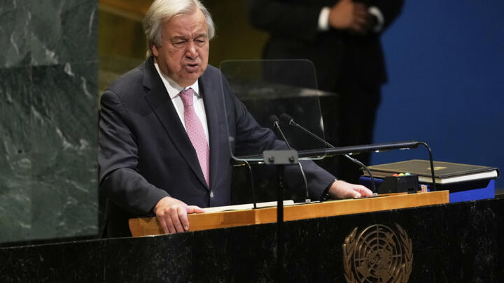 United Nations Secretary-General Antonio Guterres speaks at United Nations headquarters, Tuesday, September 9, 2025.
