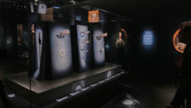 A view of the exhibition "Dynastic Jewels" organized by The Al Thani Collection at the Hotel de la Marine museum in Paris, France, on December 8, 2025.