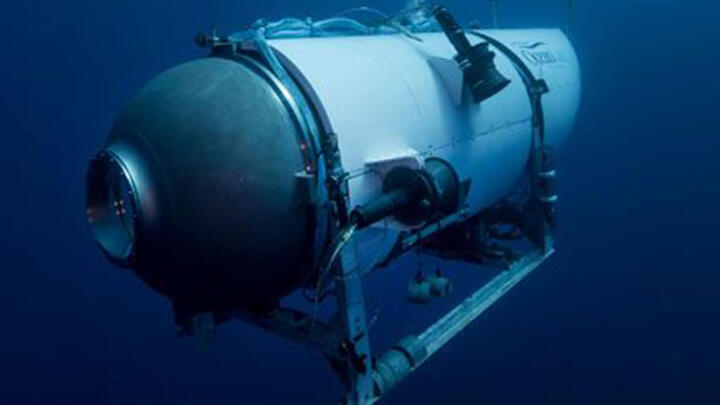 This undated photo provided by OceanGate Expeditions in June 2021 shows the company's Titan submersible.