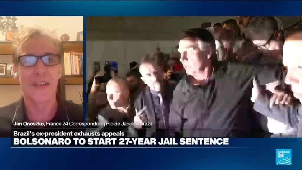 Brazil's former President Jair Bolsonaro begins 27-year prison sentence for coup attempt