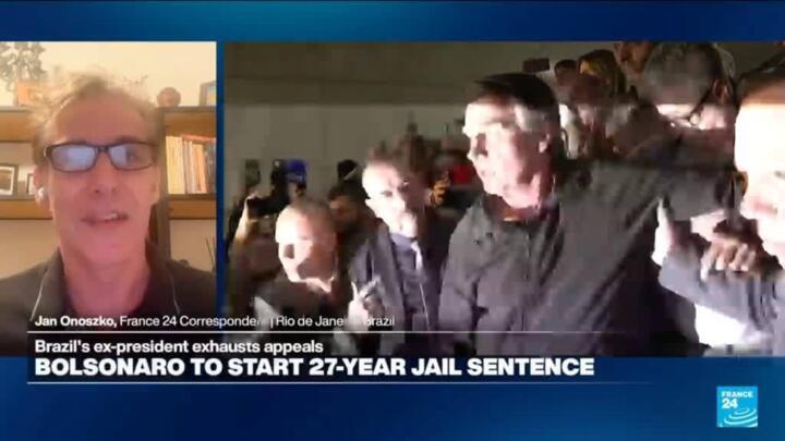 Brazil's former President Jair Bolsonaro begins 27-year prison sentence for coup attempt