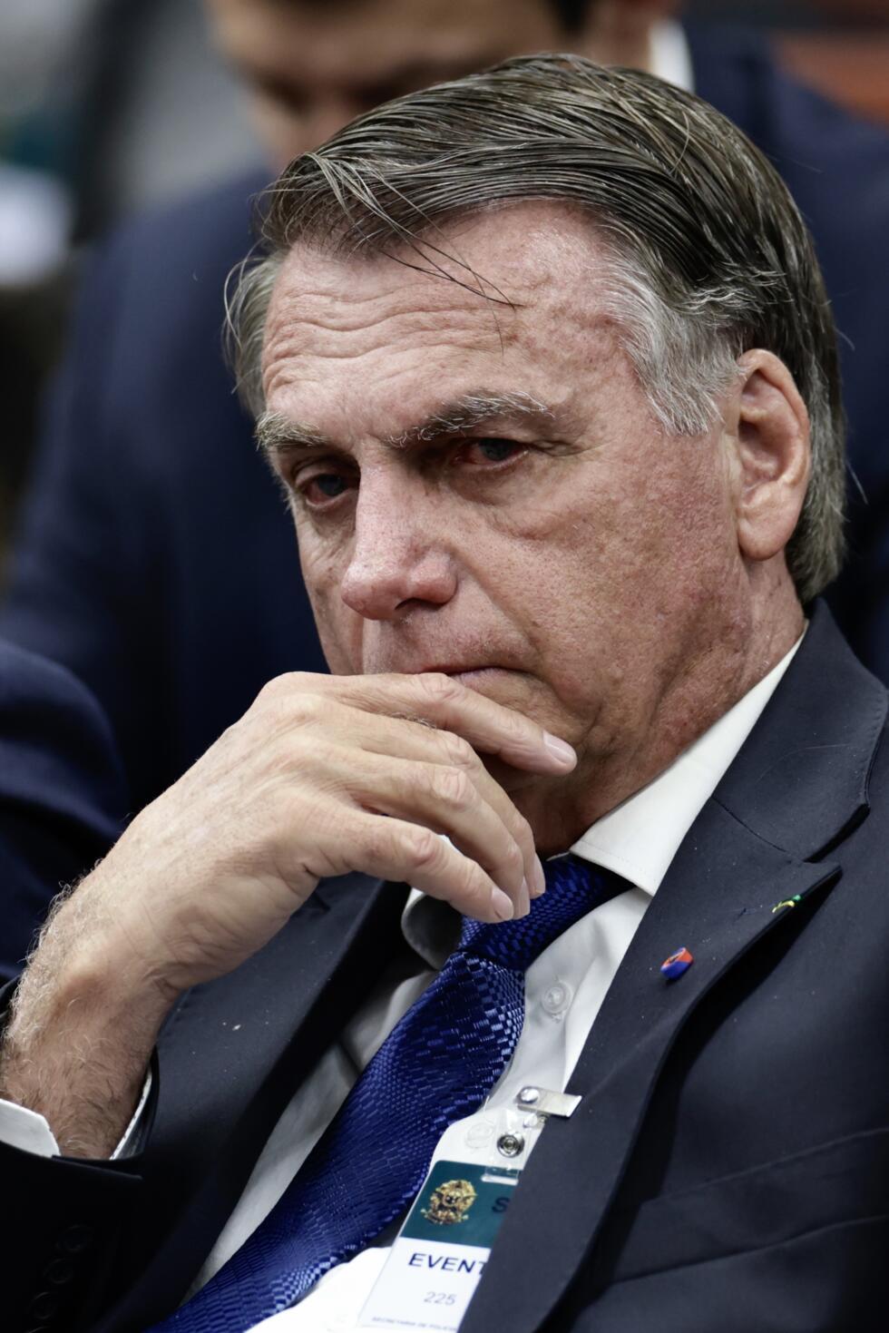 Photo diffusée par la Cour suprême du Brésil de l'ex-président Jair Bolsonaro lors d'une session à la Cour suprême, qui va décider de l'ouverture ou ou non d'un procès à son encontre, le 25 mars 2025