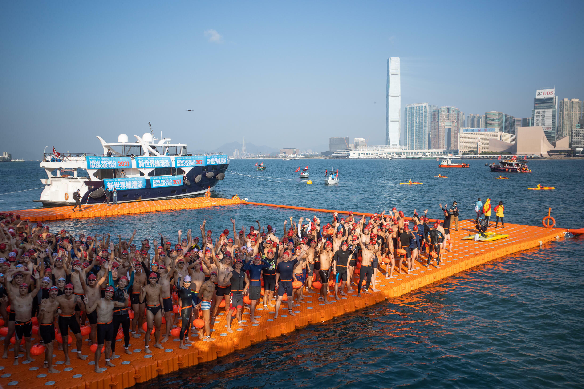 Hong Kong's annual harbour swim resumes after three years