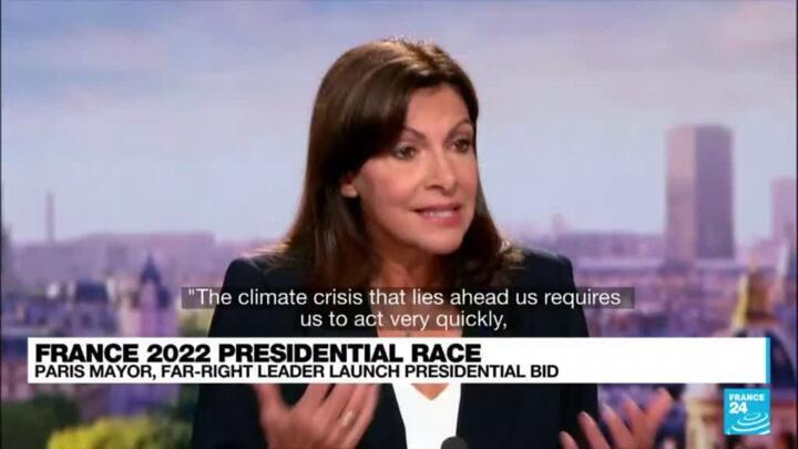 Paris mayor Hidalgo announces French presidential bid, climate targets