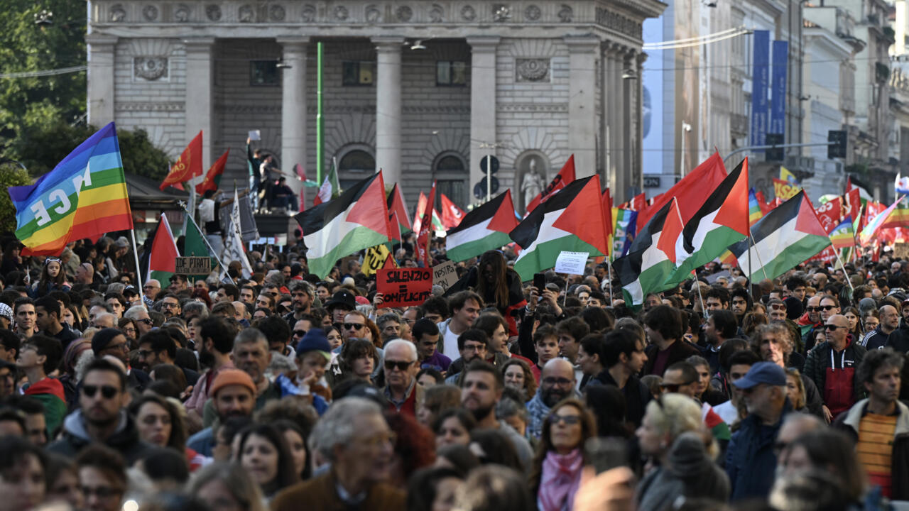 Italians take to the streets, down tools in massive Gaza protests across cities