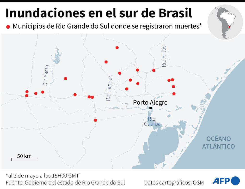 Inundaciones en el sur de Brasil