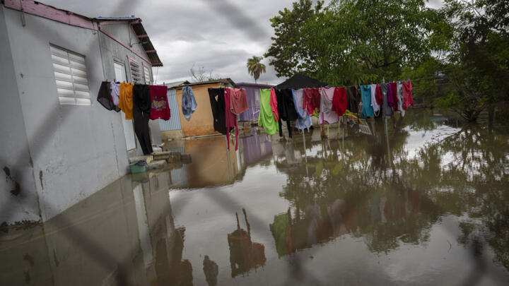 Hurricane Erin leaves standing water across the region in Naguabo, Puerto Rico.