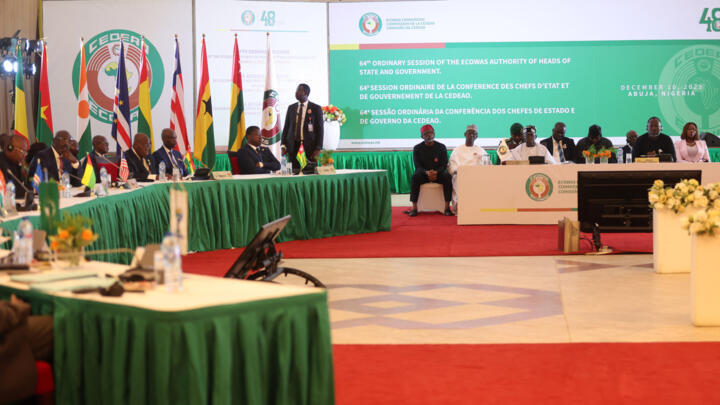 Attendees at the 64th Economic Community of West African States (ECOWAS) session in Abuja on December 10, 2023.