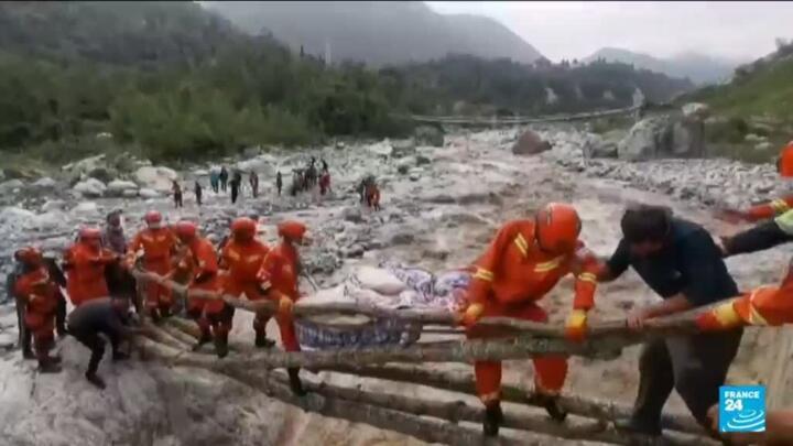 China earthquake: Rescuers search for survivors after dozens killed