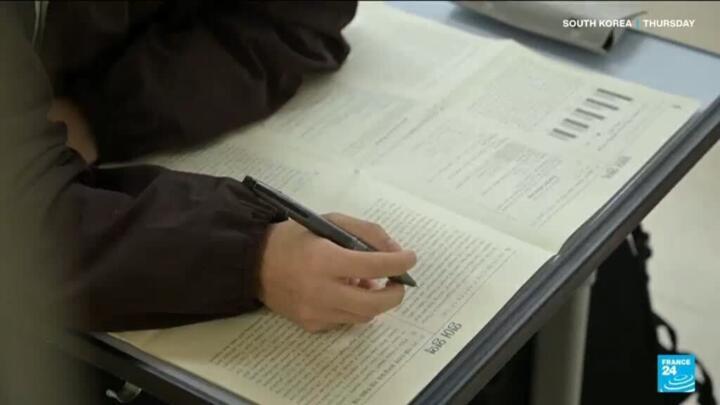 South Korea halts flights and stock market as students take university admission test