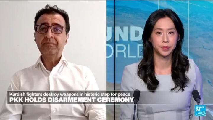 Syria: Kurdish fighters destroy weapons in historic step for peace