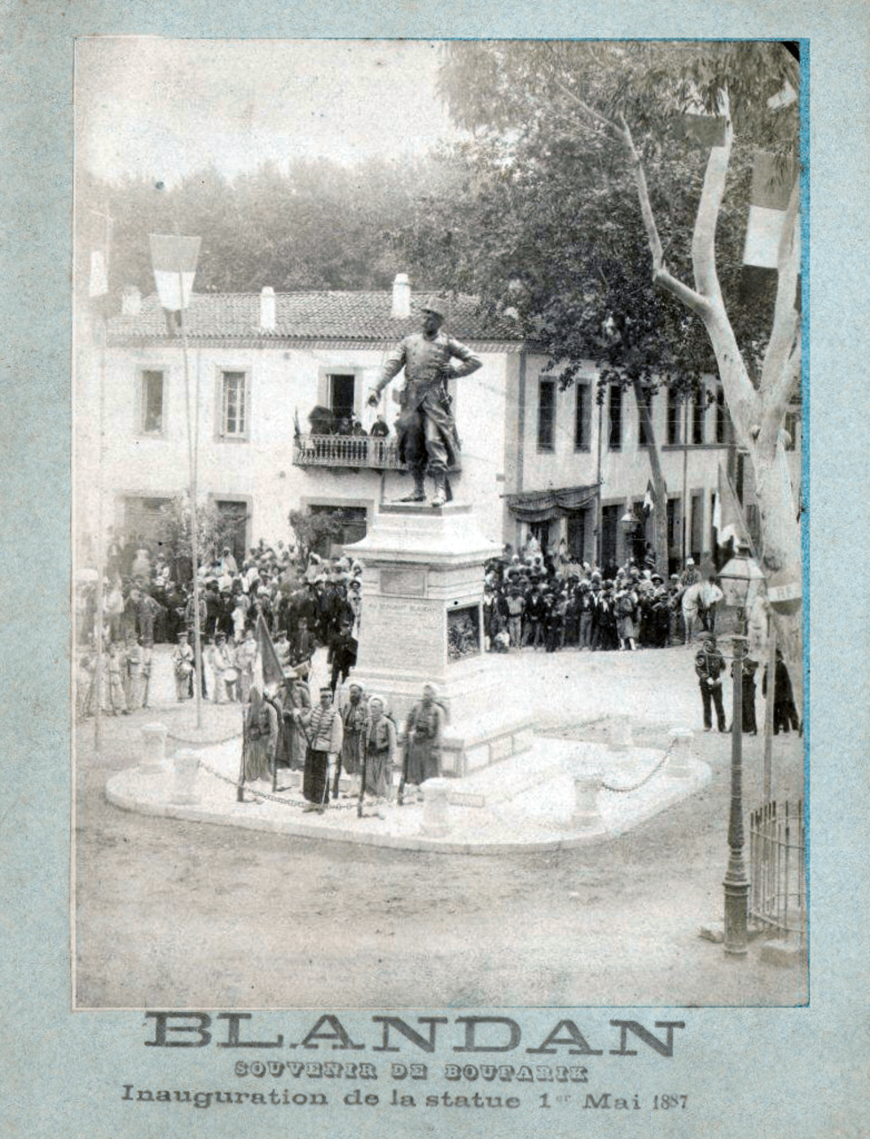 L'inauguration de la statue du sergent Blandan à Boufarik le 1er mai 1887.