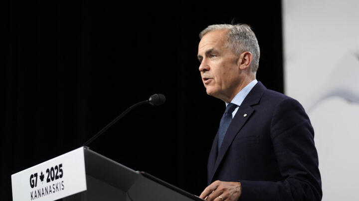 Canadian Prime Minister Mark Carney speaks during his closing press conference during the Group of Seven (G7) Summit in Kananaskis, Alberta, Canada on June 17, 2025.