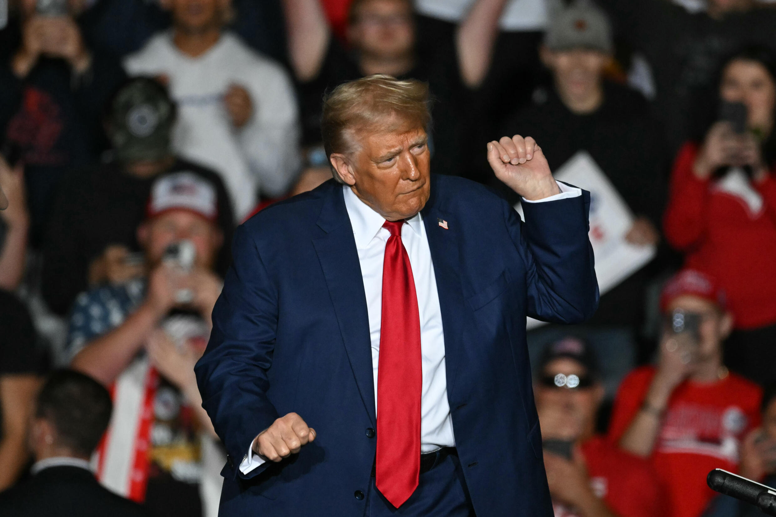 Donald Trump à Saginaw, dans le Michigan (États-Unis), le 3 octobre 2024.