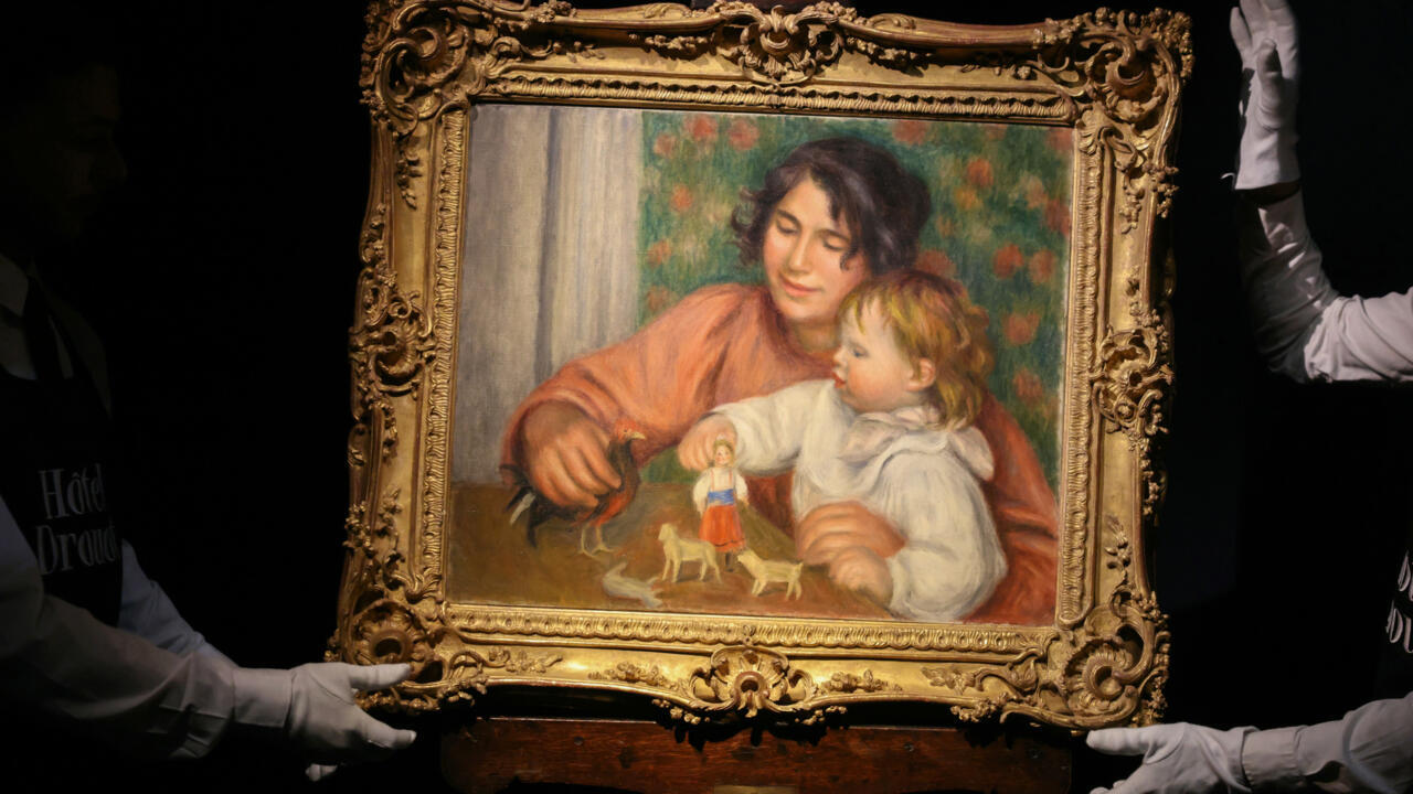 Renoir、MORTE、希少画集画、新品額装付 Unknown Renoir painting sells for 1.8 million euros at auction