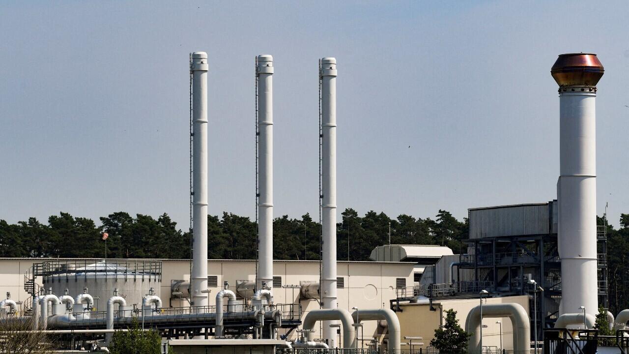 Archivo- Vista general de las tuberías en las instalaciones de recalada del gasoducto 'Nord Stream 1' en Lubmin, Alemania, el 21 de julio de 2022.
